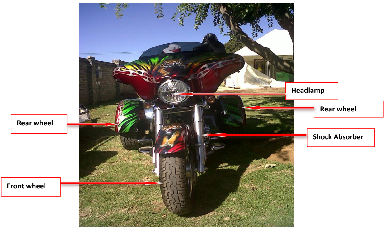 Recognise the main motorcycle components