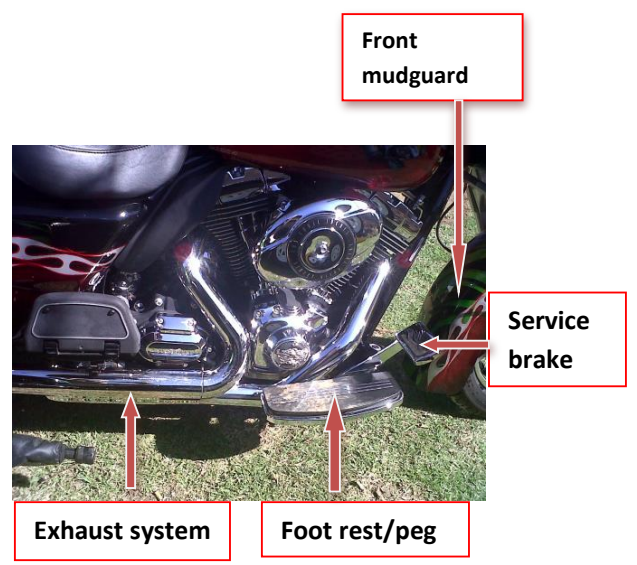 Recognise the main motorcycle components