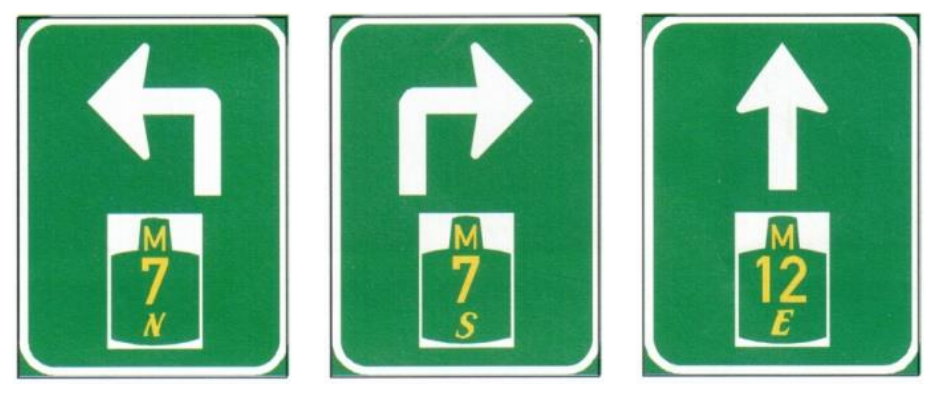 Overhead route marker