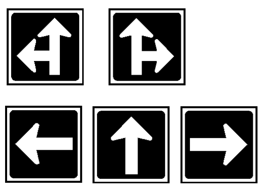 Steady and flashing arrows are different