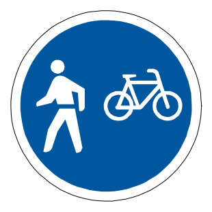 Cyclists and pedestrians only