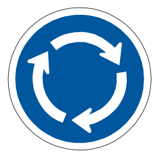 Traffic circles and controlling instructions