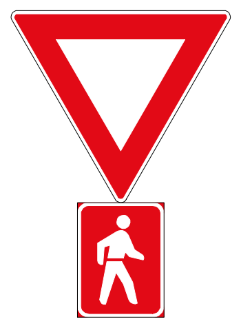 Yield at pedestrian crossings