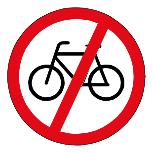 Pedal cycles prohibited