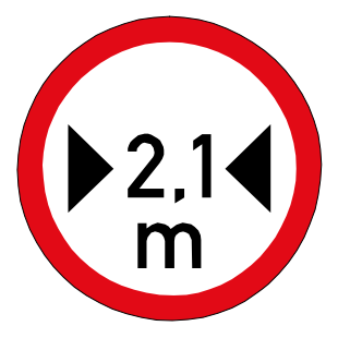 Width depends on vehicle type