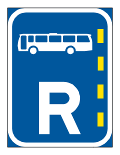 Bus lane reservation and beginning of bus lane reservation