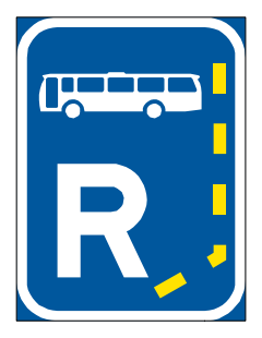 Bus lane reservation and beginning of bus lane reservation