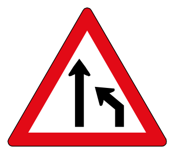 Lane ends