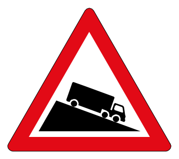 Steep ascent and descent