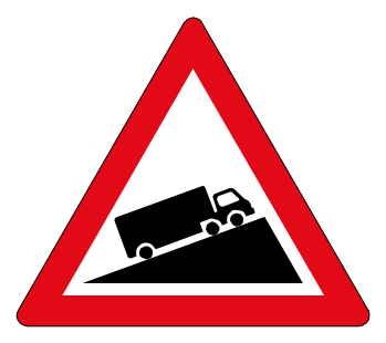 Steep ascent and descent